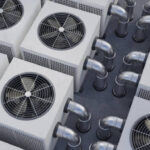 HVAC units (heating, ventilation and air conditioning). 3D rendered illustration.